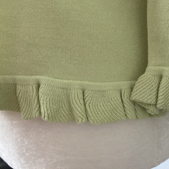 Dress Barn Ruffle Green Sweater - Picture 6 of 7